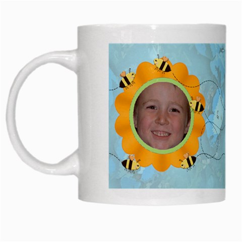 Grandma s Sweet Honey Bees Mug Blue 4 By Chere s Creations Left