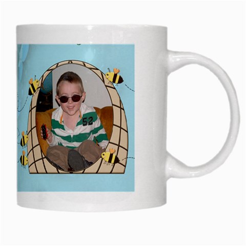 Grandma s Sweet Honey Bees Mug Blue 4 By Chere s Creations Right