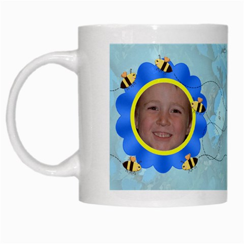 Grandma s Sweet Honey Bees Mug Blue 2 By Chere s Creations Left