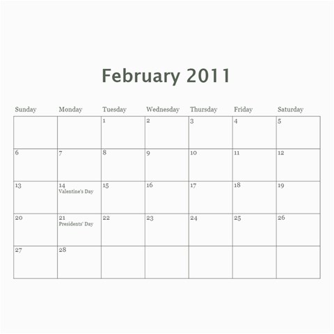 2011 Calendar By Jamie Kriegel Apr 2011