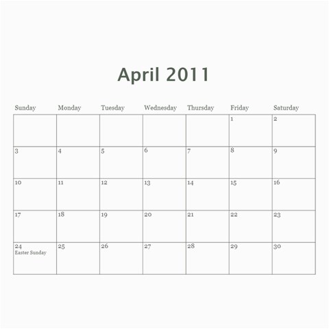 2011 Calendar By Jamie Kriegel Aug 2011