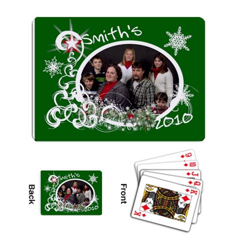 Playing Cards Single Design Template Christmas By Laurrie Back