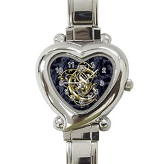 Golden Letter C Heart Watch - Heart Italian Charm Watch