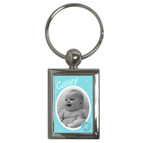 Rectangle Keychain Baby Boy By Laurrie Front