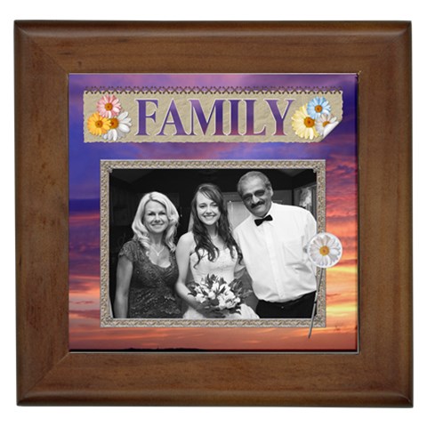 My Family Framed Tile By Lil Front