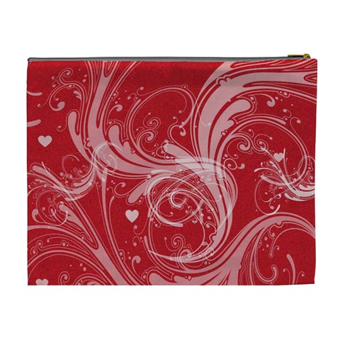 Red & White Xl Cosmetic Bag Template By Laurrie Back