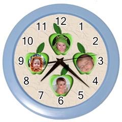 Green Apple Clock - Color Wall Clock