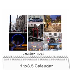 London 2011 Calendar - Wall Calendar 11  x 8.5  (12-Months)