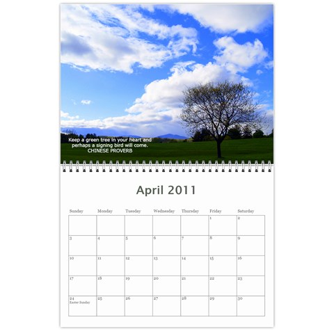 Calendar By Theresa Kelly Apr 2011