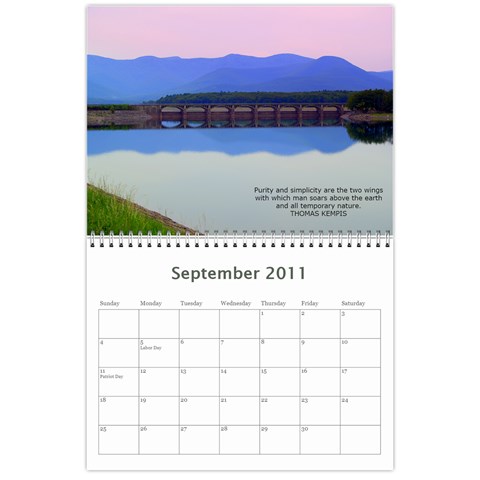 Calendar By Theresa Kelly Sep 2011