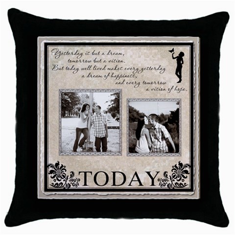  today  Throw Pillow Case By Lil Front