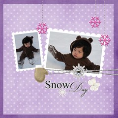 Snow Fun Quickpages - ScrapBook Page 12  x 12 