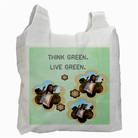 The Think Green Recycle Bag By Happylemon Front