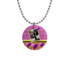 Heart U necklace - 1  Button Necklace