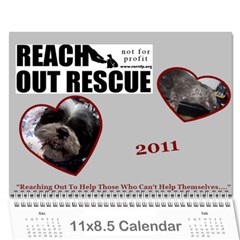Rescue Calander - Wall Calendar 11  x 8.5  (12-Months)
