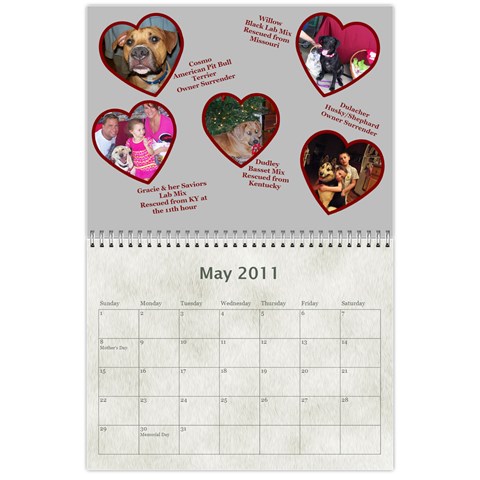 Rescue Calander By Tracy Caccavella May 2011