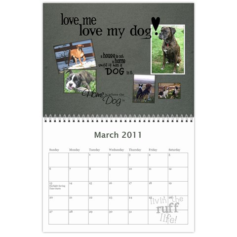 12 Mos Calendar By Marion Gates Mar 2011