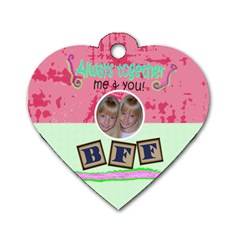 best friends forever heart dog tag - Dog Tag Heart (One Side)