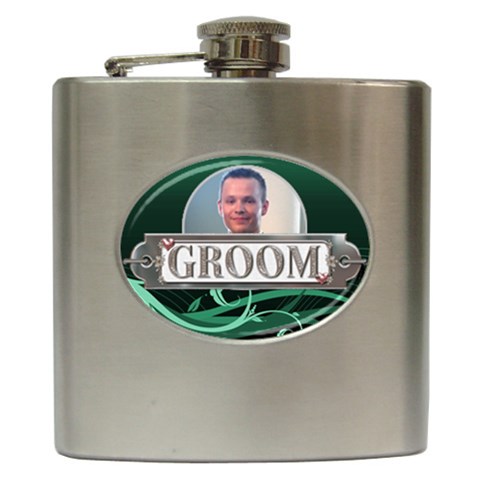 Groom Hip Flask By Lil Front