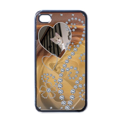 Diamond Rose Apple Iphone 4 Case By Lil Front