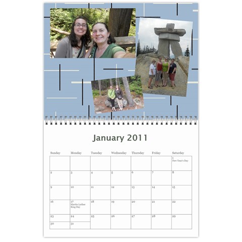 2011 Calendar By Carrie Wardell Jan 2011