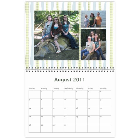 2011 Calendar Aug 2011
