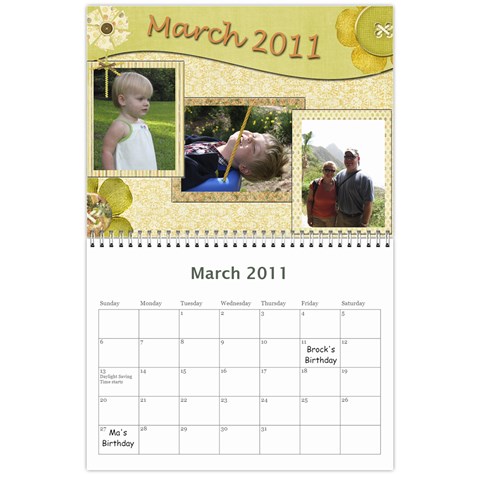 2011 Marlow Calendar By Heather Marlow Mar 2011
