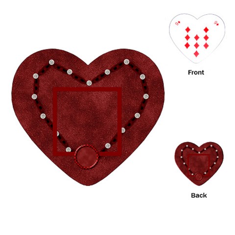 Love Heart Shaped Playing Cards 1 By Lisa Minor Front