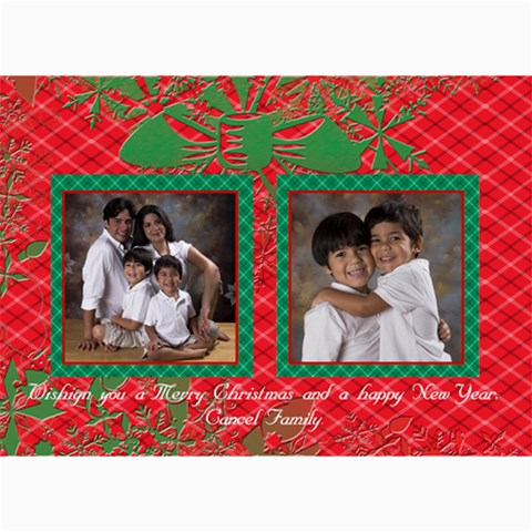 Red & Green Xmas Cards By Ivelyn 7 x5  Photo Card - 3