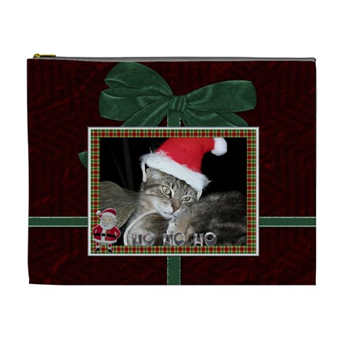 Christmas Memories Xl Cosmetic Bag By Lil Front