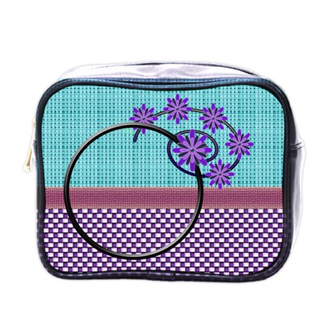 Flower Swirl Toiletries Bag By Daniela Front