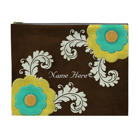 Xl Cosmetic Case Big Flowers By Jennyl Front