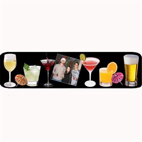 Drinks And Drinks Large Bar Mat By Lil 32 x8.5  Bar Mat
