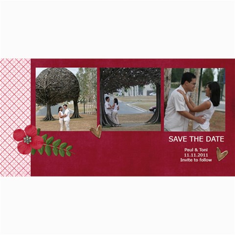 Save The Date 8 x4  Photo Card - 7