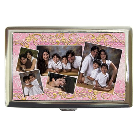 Pink Family Money Case With Gold Swirls By Ivelyn Front