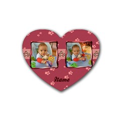 My Baby coaster - Rubber Heart Coaster (4 pack)