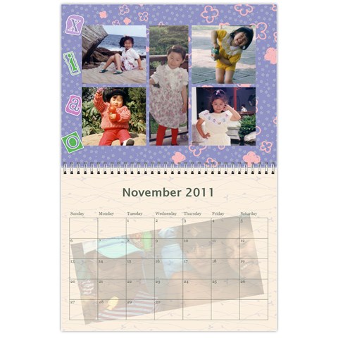 Family Calendar By Xiao Min Wu Nov 2011
