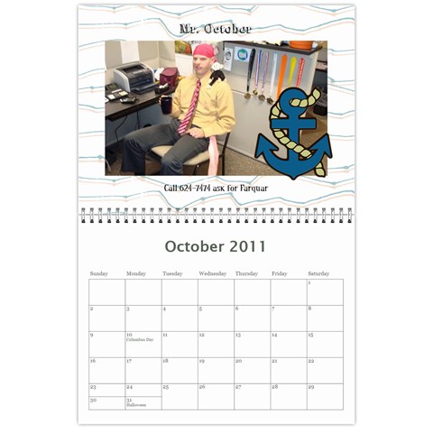 Pfcu Calendar By Ton Oct 2011