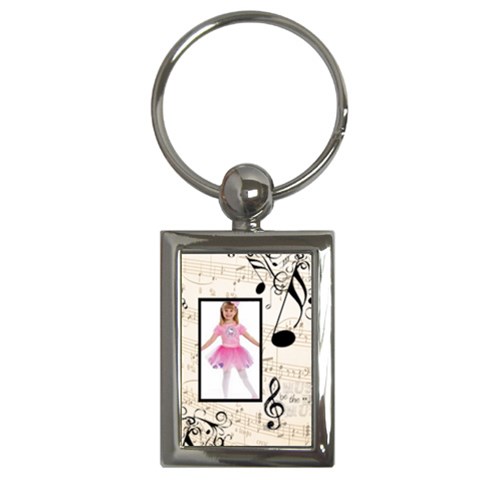 Must Be The Music Rectangle Keyring By Catvinnat Front