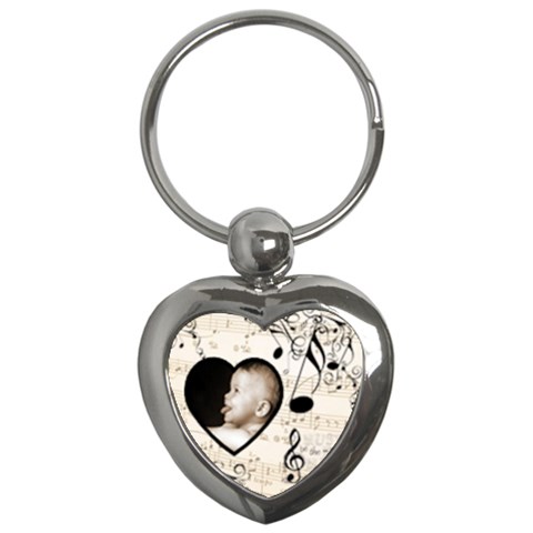 Must Be The Music Heart Keyring By Catvinnat Front