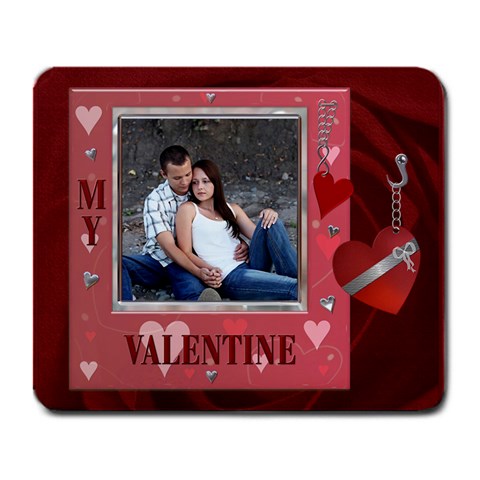 My Valentine Large Mouse Pad By Lil Front