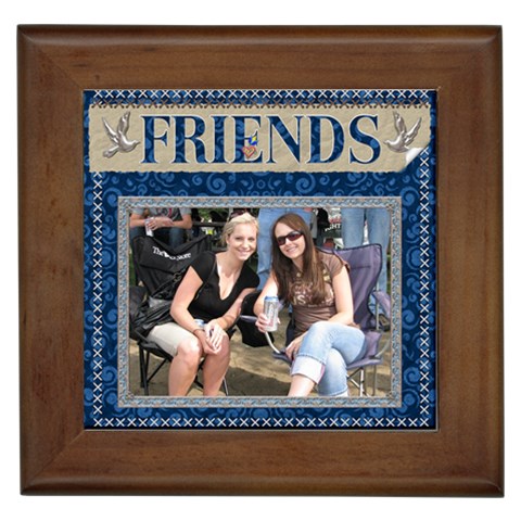 Best Friends Framed Tile By Lil Front