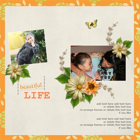 Life Is Beautiful Quickpages By Jennyl 12 x12  Scrapbook Page - 1