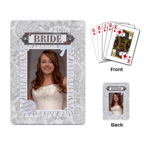 Bride Playing Cards By Lil Back