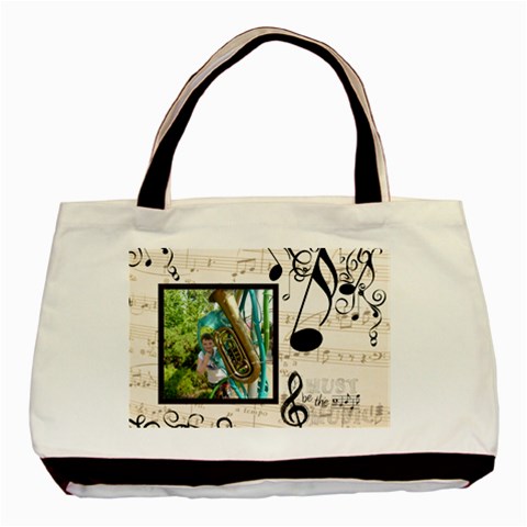 Must Be The Music Tote Bag By Catvinnat Front