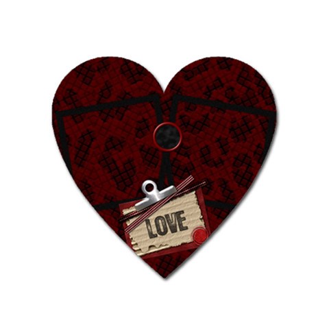 Love Heart Magnet 1 By Lisa Minor Front