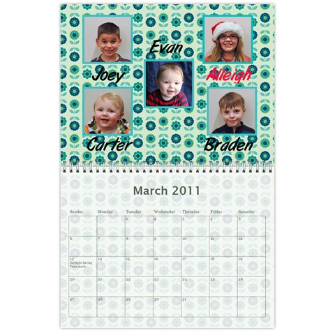 2011 Calendar By Tammy Mar 2011