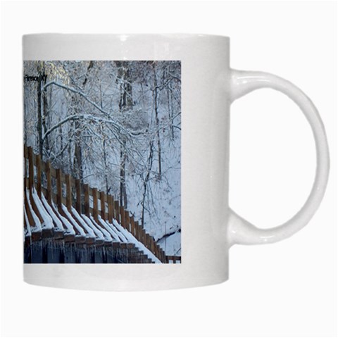 Snowy Bridge Mug By L  Lee Right