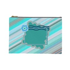 Blue Flower L cosmetic bag - Cosmetic Bag (Large)