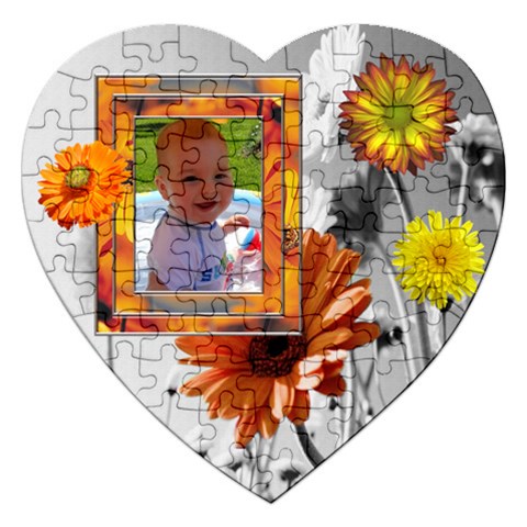 Flowers Heart Puzzle By Lil Front